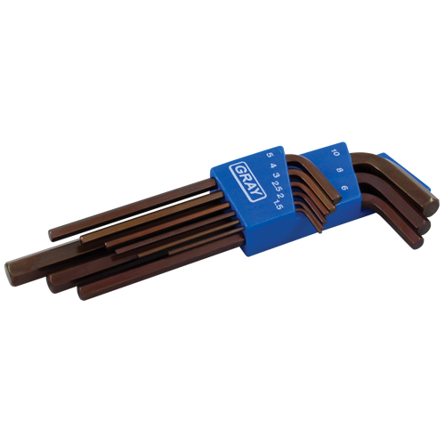 Long Arm Hex Key Set, 9 Pcs., Metric Equipment World