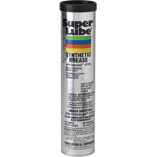 Super Lube Synthetic Based Grease With PFTE, 400 g, Cartridge Equipment World