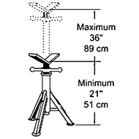 Heavy-Duty Pipe Jack, 2500 lbs. Load Capacity Equipment World