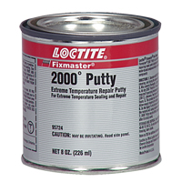 Fixmaster&reg; 2000° Putty, 8 oz., Cartridge, Silver Equipment World
