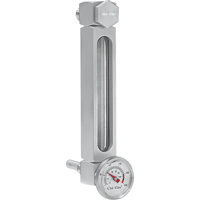 Aluminum Liquid Level Gauge, Threaded, 5" L, 205°F (96.11° C) Equipment World