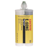 E-60NC Electrically Non-Corrosive Structural Adhesives, 400 ml, Dual Cartridge, Two-Part, Black Equipment World