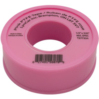 Teflon&reg; Tape, 520" L x 1/2" W, Pink Equipment World