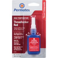 High Temperature Threadlocker, Red, High, 10 ml, Bottle Equipment World