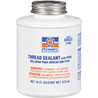 Thread Sealant with PTFE, Brush-Top Can, 473 ml, -54° C - 149° C/-65° F - 300° F Equipment World