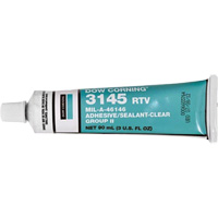 Dowsil RTV 3145 Silicone Adhesive Sealant MIL-A-46146, Tube, Clear Equipment World