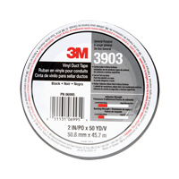 Rubans adh&eacute;sifs en vinyle 3903, 1245 mm (49") la x 46 m (151') lo, 6,5 mils, Noir Equipment World