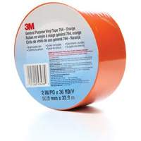 Ruban en vinyle pour travaux g&eacute;n&eacute;raux 764, 50,8 mm (2") la x 32,9 m (108') lo, 5 mils, Orange Equipment World