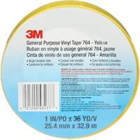 Ruban en vinyle pour travaux g&eacute;n&eacute;raux 764, 25,4 mm (1") la x 32,9 m (108') lo, 5 mils, Jaune Equipment World