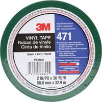 471 Vinyl Tape, 50.8 mm (2") W x 32.9 m (108') L, 5.2 mils, Green Equipment World