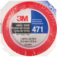 471 Vinyl Tape, 25.4 mm (1") W x 32.9 m (108') L, 5.3 mils, Red Equipment World