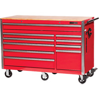 PRC5610 Pro Series Roller Cabinet, 10 Drawers, 55-9/10" W x 24-1/10" D x 39-7/10" H, Red Equipment World