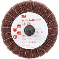 Scotch-Brite Combi-Wheel, 2-1/2" Dia., 120 Grit, Aluminum Oxide Equipment World