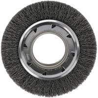 Crimped Wire Wheel Brush - Medium Face, 4-1/4" Dia., 0.012 Fill, 2" Arbor Equipment World