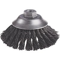 Knot Wire Cup Brushes - Flared Cup Brush, 6" Dia., 0.02" Fill, 5/8"-11 Arbor, Steel Equipment World