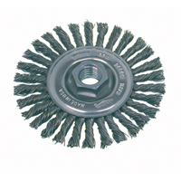 High Speed Small Grinder Stringer Bead Knot Wire Wheel Brush, 4" Dia., 0.02" Fill, 5/8"-11 Arbor, Steel Equipment World
