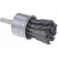 Knot Wire End Brush, 1" Dia., 0.006" Wire Dia., 1/4" Shank Equipment World