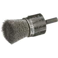 Crimped Wire End Brush, 1", 0.006" Fill Equipment World