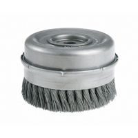 Knot Wire Cup Brushes with Bridle - Heavy-Duty, 4" Dia. x 5/8"-11 Arbor Equipment World
