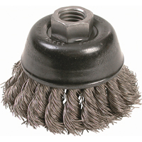 Knot Wire Cup Brushes - High Speed Small Grinder, 2-3/4" Dia. x 5/8"-11 Arbor Equipment World