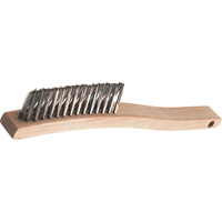 V-Groove Long Handle Scratch Brushes, Stainless Steel, 3 x 14 Wire Rows, 13-3/4" Long Equipment World