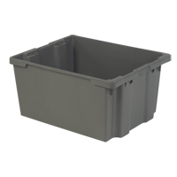 Contenants Stack-N-Nest Polylewton, 15,1" x 30,1" x 24", Gris Equipment World