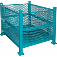 Open Mesh Containers, 2 Drop Gates, 3000 lbs. Capacity, 34.5" W x 40.5" D x 32.25" H Equipment World