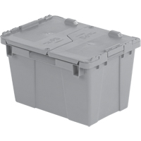 Flipak&reg; Polyethylene Plastic (PE) Distribution Containers, 15.2" x 10.9" x 9.7", Grey Equipment World