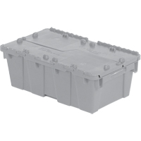 Flipak&reg; Polyethylene Plastic (PE) Distribution Containers, 19.7" x 11.8" x 7.3", Grey Equipment World