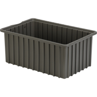 Divider Box&reg; Containers, Polyethylene, 16.5" W x 10.9" D x 7" H, Grey Equipment World