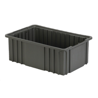 Divider Box, Polyethylene, 15.5" W x 9.9" D x 6" H, Grey Equipment World