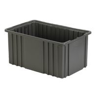 Divider Box, Polyethylene, 15.5" W x 9.9" D x 8" H, Grey Equipment World