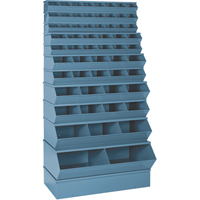Bacs sectionnels superposables, Cap. 100 lb, 37" la x 8" p x 4-1/2" h, Bleu Equipment World