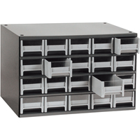Modular Parts Cabinets, Steel, 20 Drawers, 17" x 10-9/16" x 2-1/16", Grey Equipment World