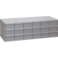 Industrial Drawer Cabinets, 18 Drawers, 33-3/4" W x 11-5/8" D x 10-7/8" H, Grey Equipment World