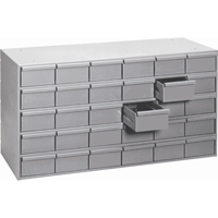 Industrial Drawer Cabinets, 30 Drawers, 33-3/4" W x 11-3/4" D x 21-1/8" H, Grey Equipment World