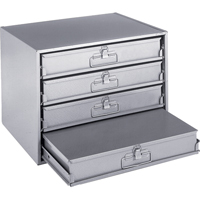 Compartment Box Cabinets, Steel, 4 Slots, 20" W x 15-3/4" D x 15" H, Grey Equipment World