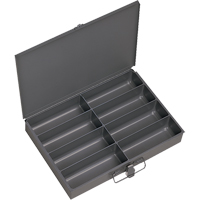 Compartment Scoop Boxes, Steel, 8 Slots, 13-3/8" W x 9-1/4" D x 2" H, Grey Equipment World