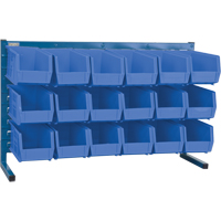 Louvered Rack with Bins, 18 Bins, 8-1/4" W x 36" D x 22" H Equipment World