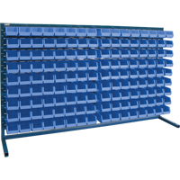 Louvered Rack with Bins, 144 Bins, 72" W x 15" D x 40" H Equipment World