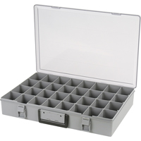 Compartment Case, Plastic, 32 Slots, 18-1/2" W x 13" D x 3" H, Grey CB497 | Equipment World