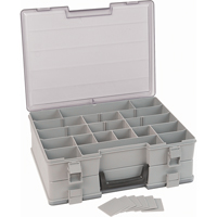 Compartment Case, Plastic, 48 Slots, 15-1/2" W x 11-3/4" D x 5" H, Grey CB500 | Equipment World