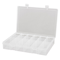 Compact Polypropylene Compartment Cases, 13-1/8" W x 9" D x 2-5/16" H, 18 Compartments Equipment World