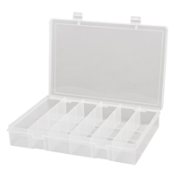 Compact Polypropylene Compartment Cases, 13-1/8" W x 9" D x 2-5/16" H, 6 Compartments Equipment World