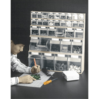 Syst&egrave;me de casiers modulaires Tip-Out, 23-5/8" la x 2-1/2" p x 3-1/8" h, 9 tiroirs Equipment World