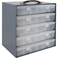 Compartment Box Cabinets, Steel, 5 Slots, 11-1/4" W x 6-3/4" D x 10-3/4" H, Grey Equipment World