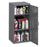 Utility Cabinet, Steel, 2 Shelves, 30" H x 13-3/4" W x 12-3/4" D, Grey Equipment World