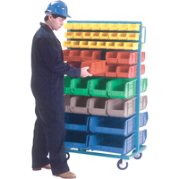 Mobile Bin Racks - Double Sided, 0 Bins, 36" W x 24" D x 67-1/2" H Equipment World