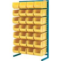 Single-Sided Stationary Bin Rack, 36" W x 12" D x 61" H, 28 Bins Equipment World