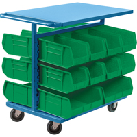 Bin Cart with Bins, Double-sided, 20 bins, 24" W x 38-1/2" D x 36-1/2" H Equipment World